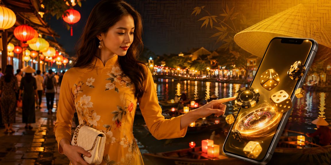 Người chơi trải nghiệm casino trên điện thoại tại Hội An