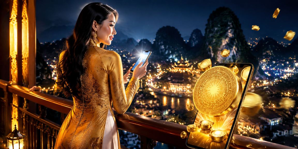 Người dùng Ninh Bình mặc áo dài xem phân tích cá cược trên điện thoại di động